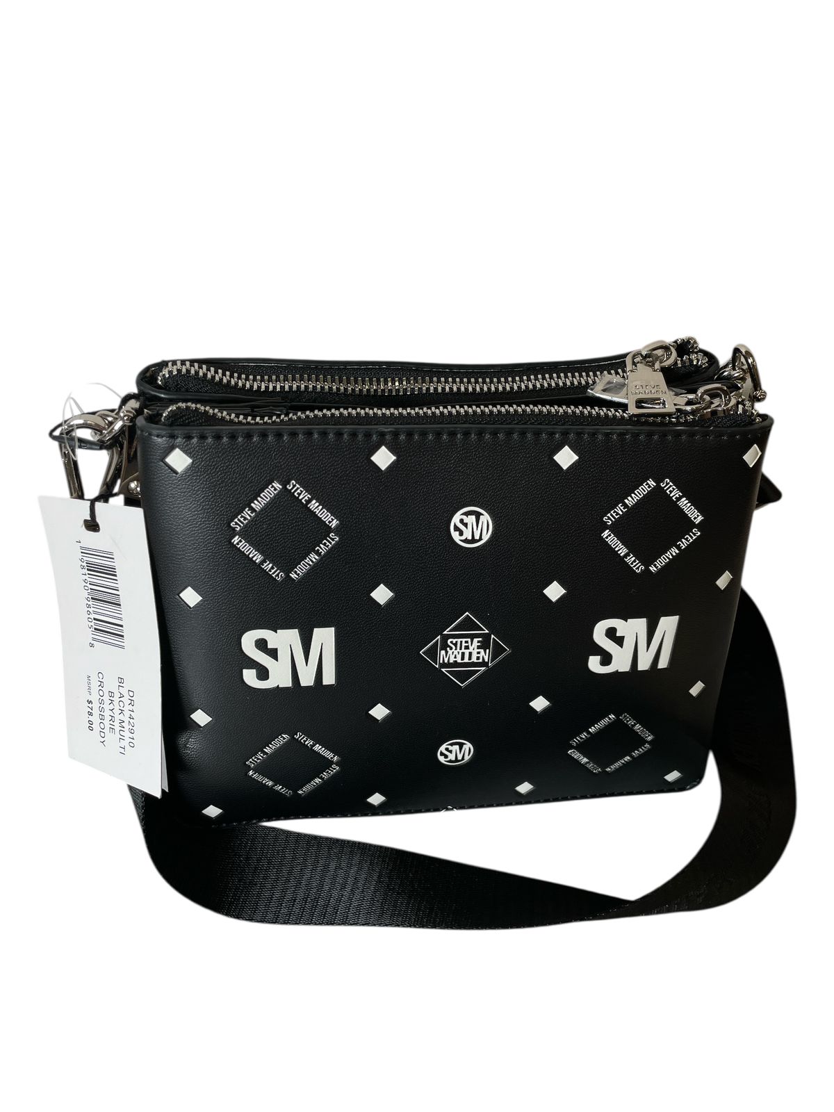 Bolsa Crossbody Negra con Mini Estuche – Steve Madden | Bolsa con correa gruesa tipo street style