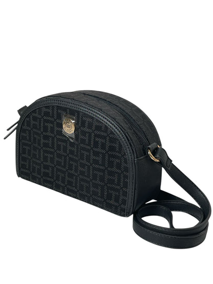 Bolsa Tommy Hilfiger Negra Domo Monograma | Crossbody Original
