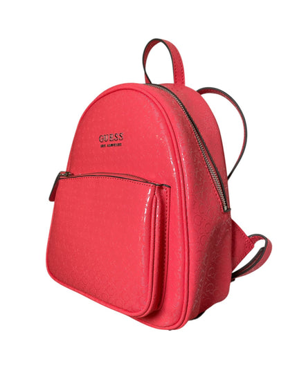 Mochila Mini Guess Monograma Coral – Elegancia práctica con un toque vibrante