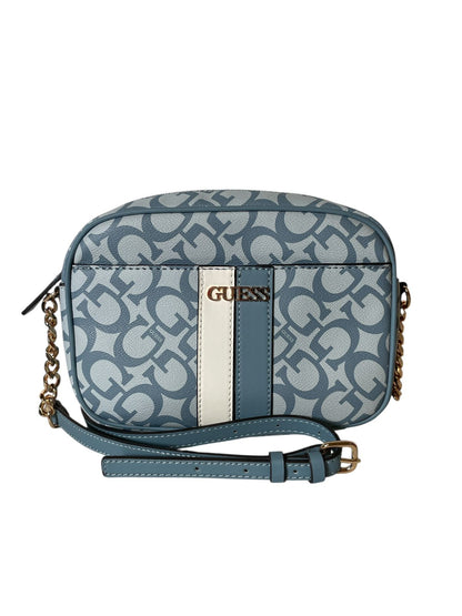 Bolsa GUESS Azul Estilo Camera Bag con Correa de Cadena – Estilo y Funcionalidad