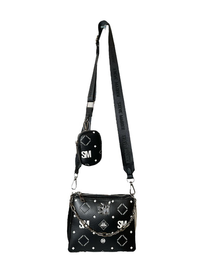 Bolsa Crossbody Negra con Mini Estuche – Steve Madden | Bolsa con correa gruesa tipo street style