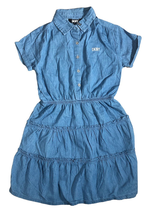 VESTIDO DE MEZCLILLA AZUL DKNY PARA NIÑA