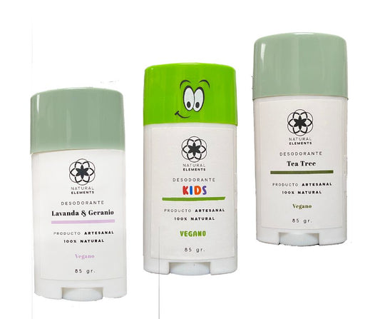 Kit Familiar Desodorantes Naturales 80g